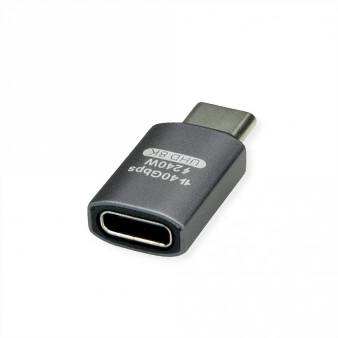 Adaptateur USB4 Gen 3x2, Aluminium, Type C, M/F, argent 
