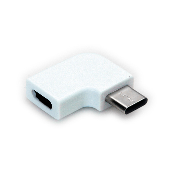 Adaptateur USB 3.2 Gen 2, USB Type C - C, M/F, 90°, blanc 