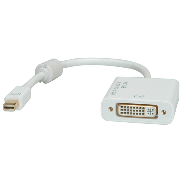 Mini DisplayPort zu DVI Adapter, 4K2K, Mini DP Stecker auf DVI Buchse 