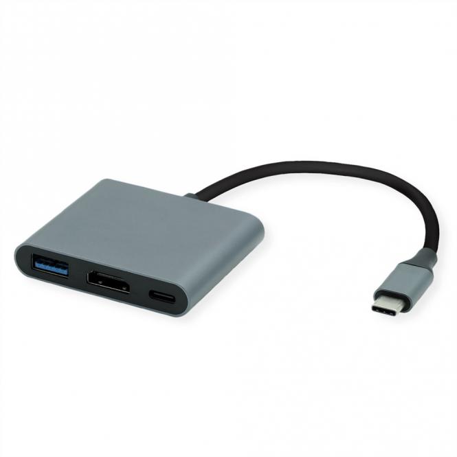 Display Adapter USB Typ C - HDMI, USB 3.2 Gen 1 Typ A, Typ C PD 