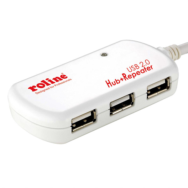 Hub USB 2.0 4 ports avec Repeater, 12m 