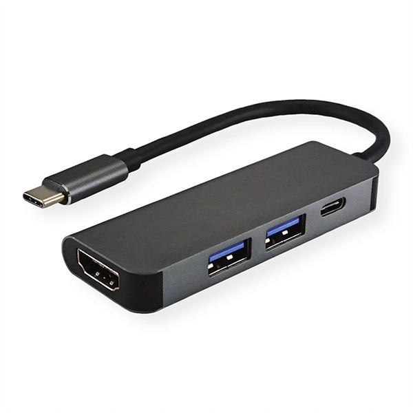 Station d'accueil USB type C, HDMI 4K, 2x USB type A + type C PD (Power De 
