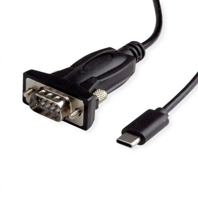 Convertisseur USB / Série, Type C - RS232, noir, 1,8m 