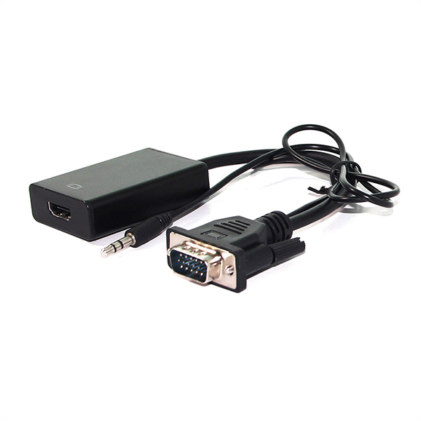 Adaptateur VGA+Audio vers HDMI, 0,15m 