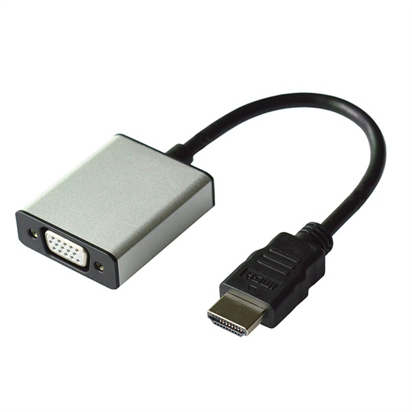 Adaptateur HDMI vers VGA+Audio 3,5mm, Stéréo 