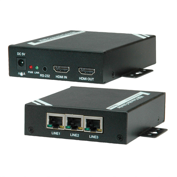 Prolongateur HDMI via Twisted Pair, en cascade, Cat.5/6, 100m 