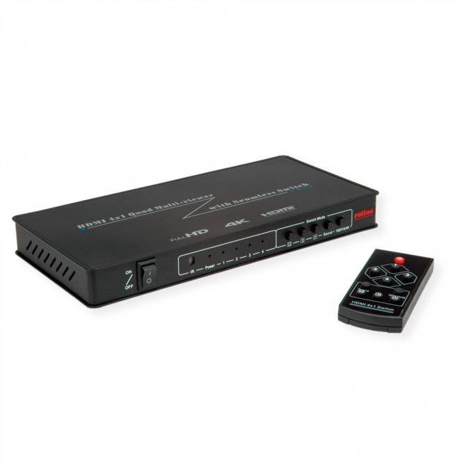 Switch HDMI 4x1 QUAD multi vues en continu 