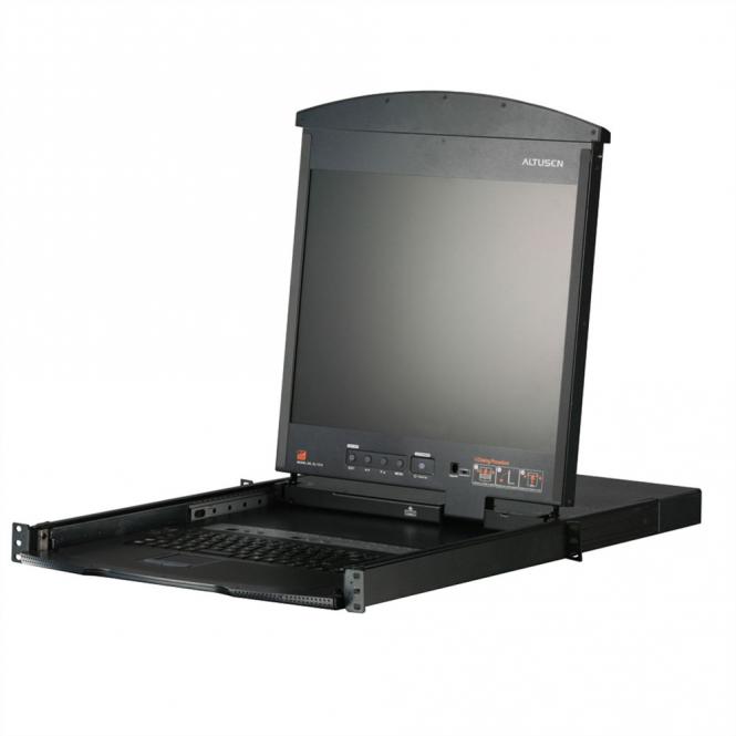 Commutateur KVM sur IP KL1508AiM, 8 ports, écran LCD 43cm, VGA, PS/2-USB, disposition CH 