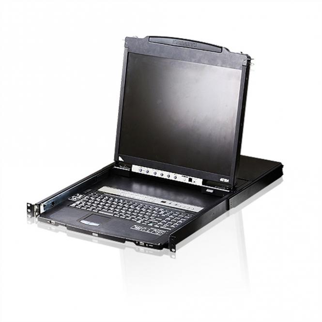 CL5816N 48cm-LCD KVM Switch USB-PS/2,VGA, 16 Port, CH-Layout 