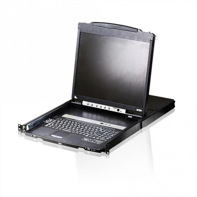 CL5816N 48cm-LCD Commutateur KVM USB-PS/2, VGA, 16 ports, FR-Layout 