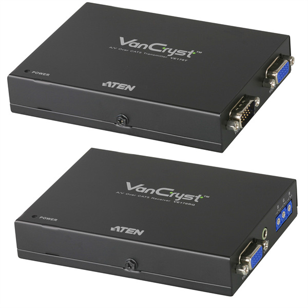 VE170Q Prolongateur A/V VGA via Cat. 5e/6 (300m), compensation de signal 