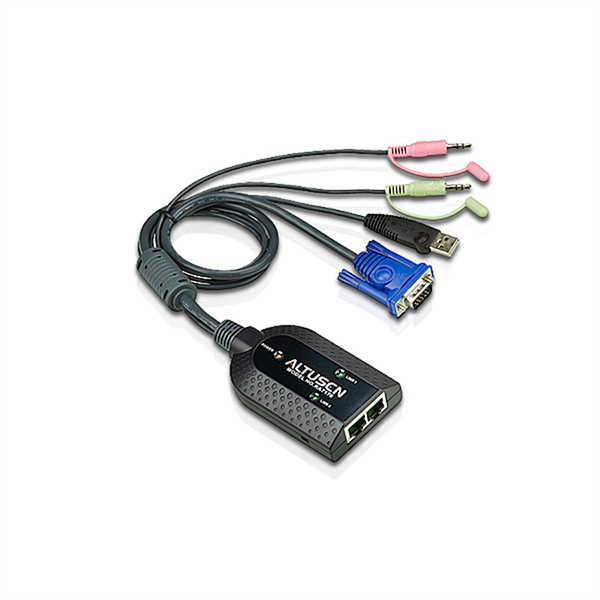 KA7178 Double câble KVM USB pour supports virtuels, transmission audio 