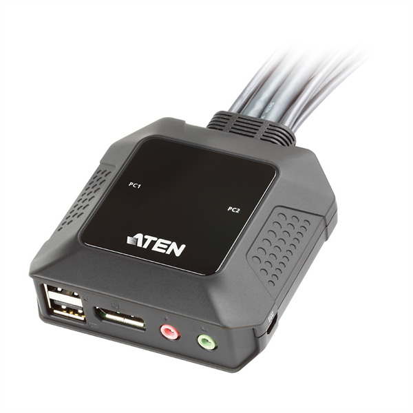 CS22DP Commutateur KVM DP USB 2 ports avec sélecteur de port distant 
