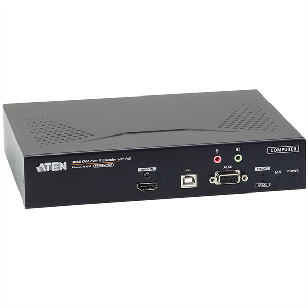 4K USB HDMI IP KVM Extender, mit PoE Sender 