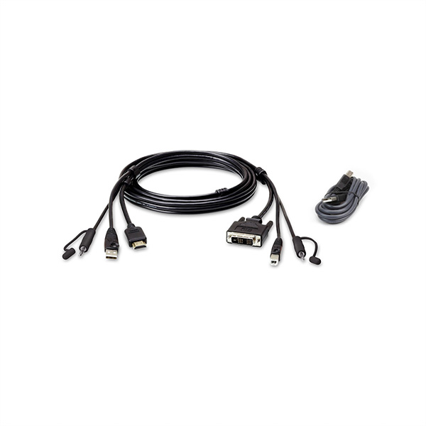 2L-7D02DHX2 Kit de câbles KVM sécurisé HDMI à DVI-D USB 