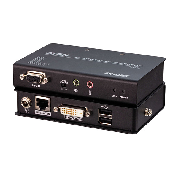 CE611 Mini système d'extension KVM USB DVI HDBaseT 
