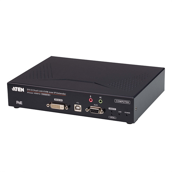 KE6912T Système d'extension KVM 2K DVI-D Dual Link sur IP avec PoE, émetteu 