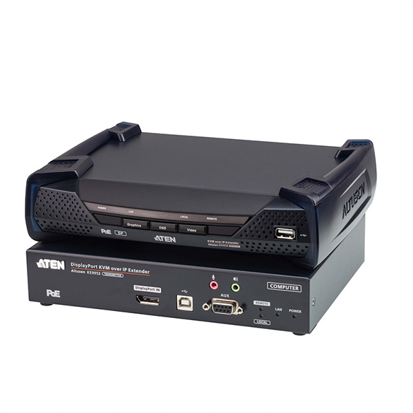 4K DP KVM over IP Extender mit PoE KE9952 