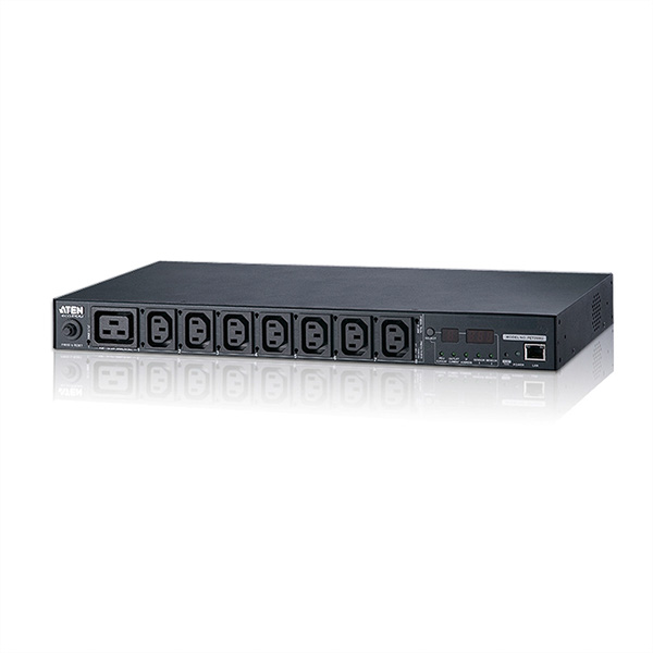 PE7208 IP-Fernschaltsteckdose, 8 Port, 1HE, 7x C13, 1x C19 