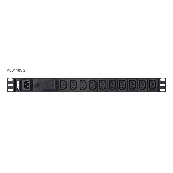 PE0118SG 1U 10A 18-Port Basic PDU mit Überspannungsschutz 