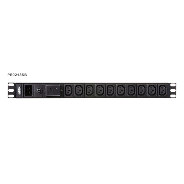 PE0218SG 1U 16A 18-Port Basic PDU mit Überspannungsschutz 