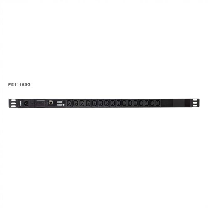 PE0216SG PDU de base 0U 16A avec protection contre les surtensions, 16 port 