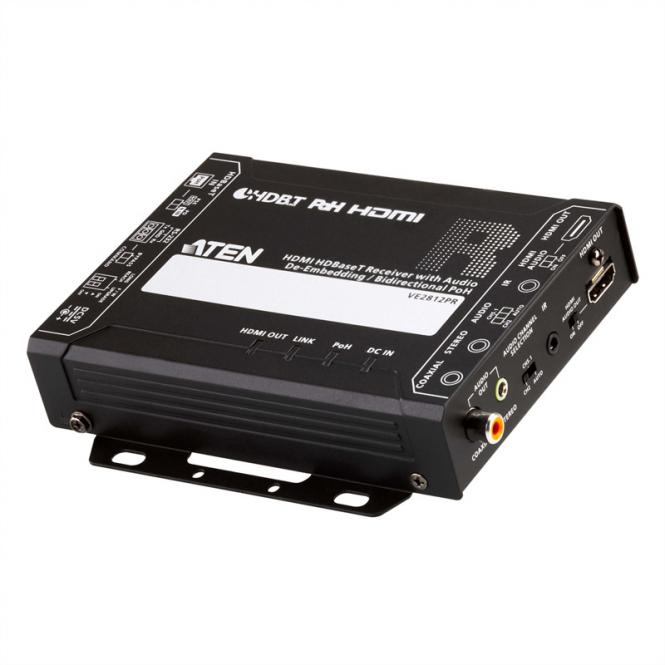VE2812PR Récepteur HDMI HDBaseT avec extraction audio / PoH bidirectionnel 