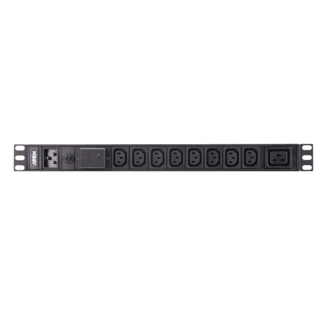 PE0209SG 1U 9 Port Basic PDU 8x C13 1x C19 16A 