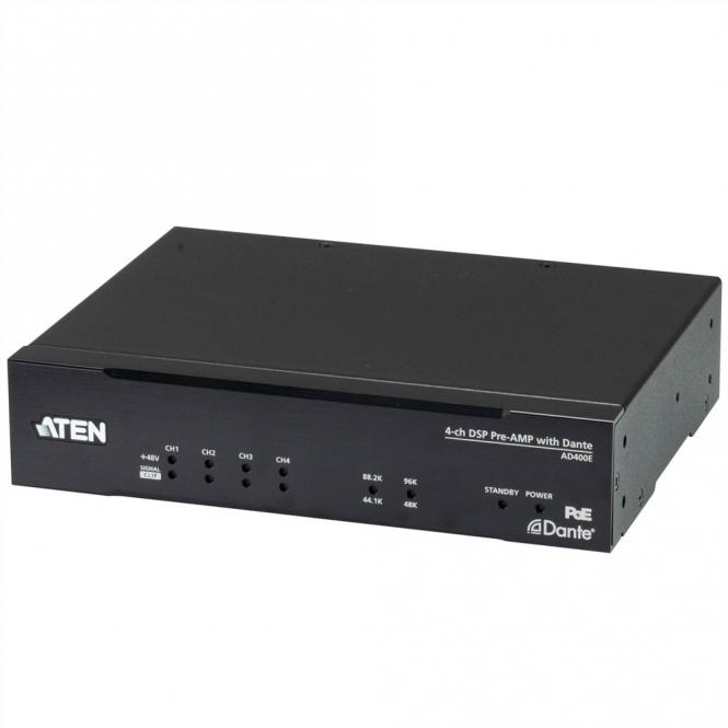 AD400E Préamplificateur micro/ligne 4 canaux avec DSP et sortie Dante 