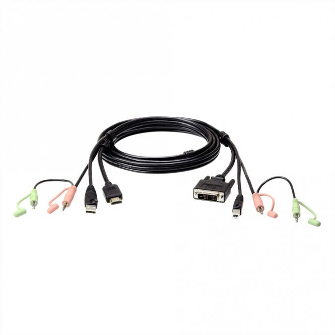 2L-7D02DH USB HDMI auf DVI-D KVM Kabel Set 