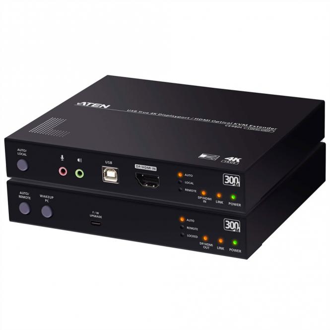 CE980 USB True 4K DisplayPort/HDMI Optical KVM Extender 