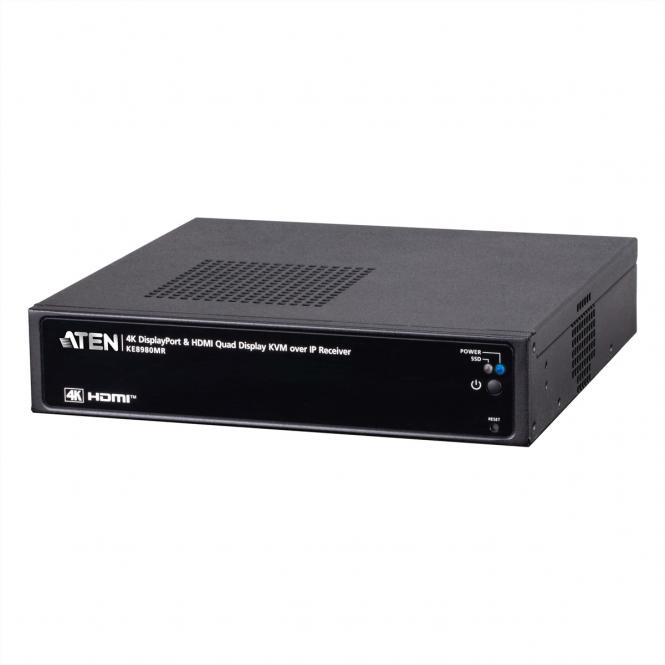 KE8980MR 4K USB HDMI DP Quad Display IP KVM Extender 