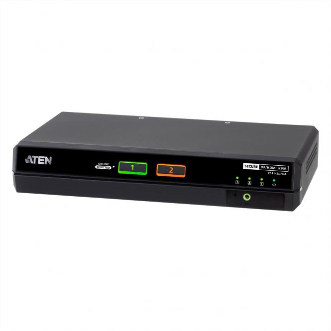 CS1142DPH4 2-Port USB 5K DP/HDMI, Dual Bildschirm Universal Secure KVM Switch 