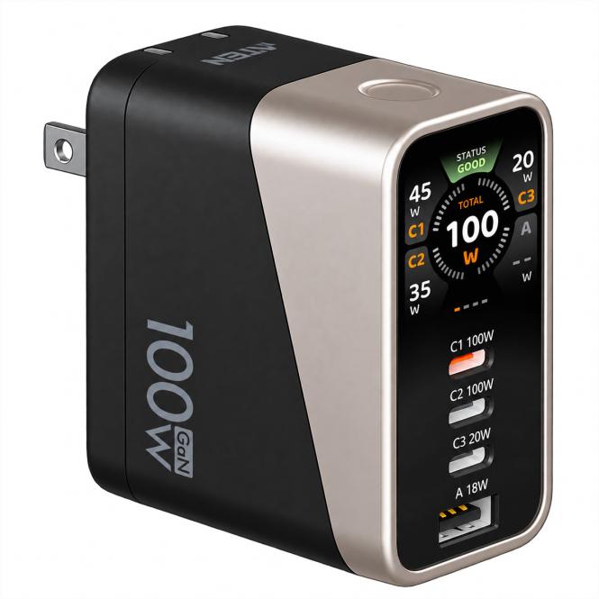 UP5100 Chargeur intelligent pour écran 100W 4 broches, GaN, 100W 