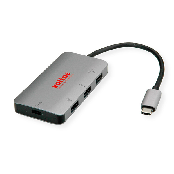 Hub USB 3.2 Gen 1, 4 ports (3x USB 3.2 Gen 1 +1x C), prise type C, (PD+D 