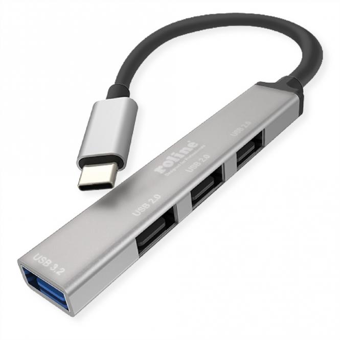 Hub USB 3.2 Gen 1, 4 ports, câble de connexion type C 