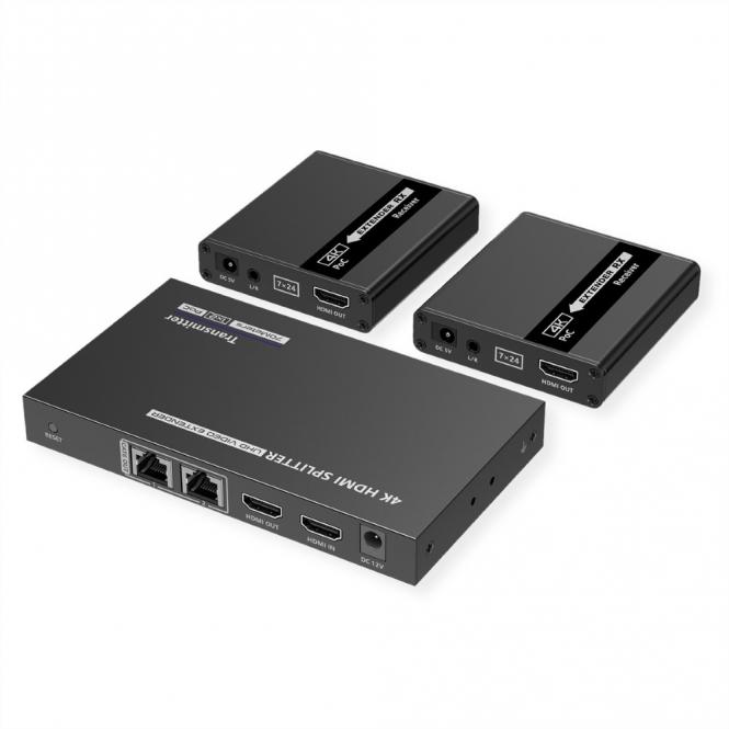 Distributeur HDMI 3 ports dont 2 via Cat. 5, 40m 