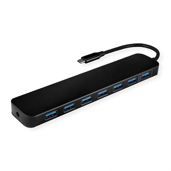 Hub USB 3.2 Gen 1, 7 ports, prise type C 