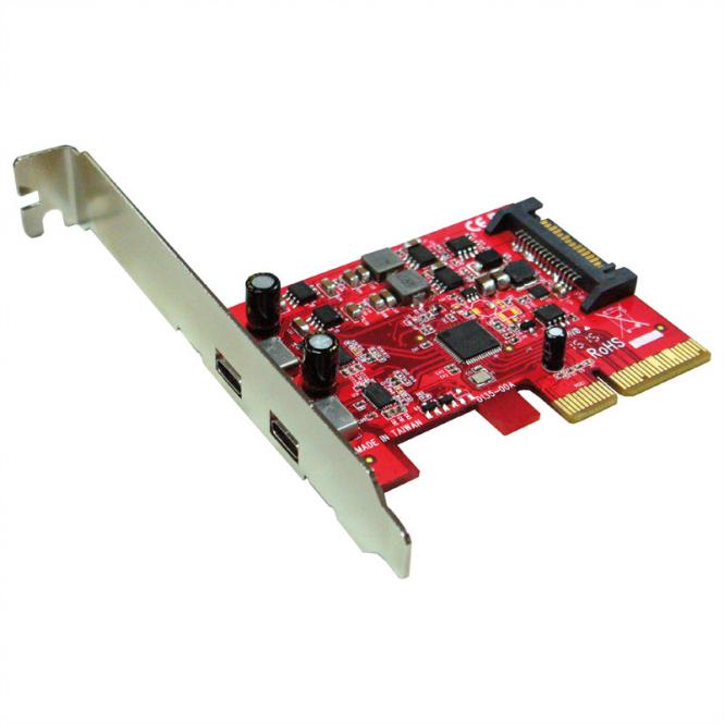 Carte PCI-Express, USB 3.2 Gen 2, 2 ports type C 