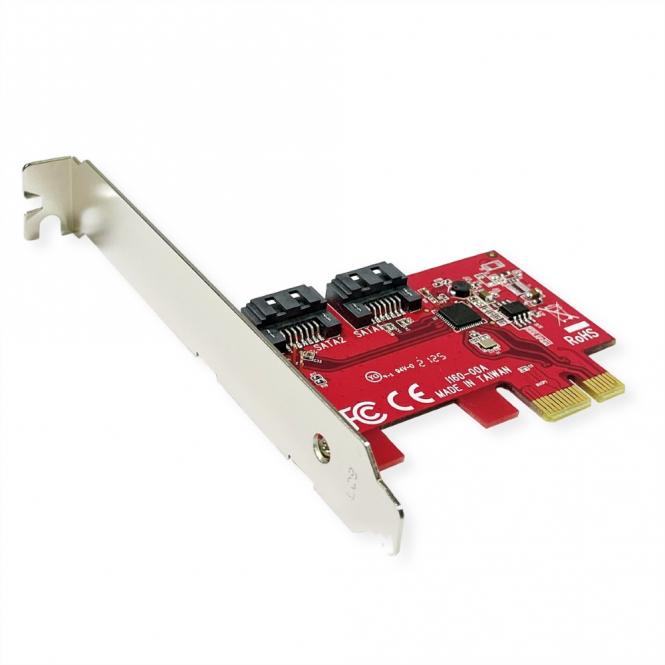 Carte PCIe x1 SATA III 6Gbps AHCI 2 ports Low Profile Host Adaptateur 