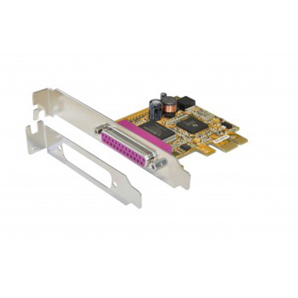 EX-44001 PCIe x1 LP 1x parallèle EPP avec cache LowProfile 