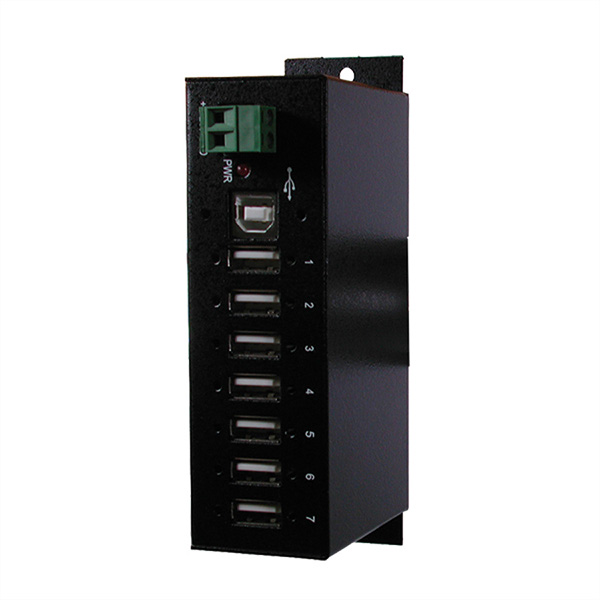 EX-1177HMVS Hub métal USB 2.0, 7 ports, protection de surtension 