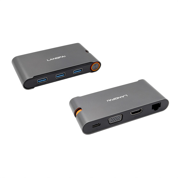 EX-1198VS Hub à 7 ports USB 3.1 Gen1 C, adaptateur 12V/3A et câble USB C-C 