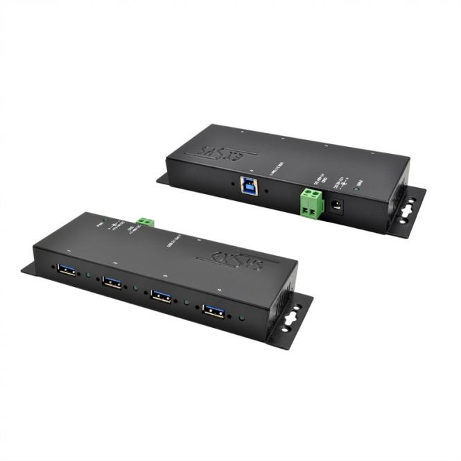 Hub USB 3.2 Gen1métal à 4 ports, protection de surtension 1, EX-1183HMVS-2 