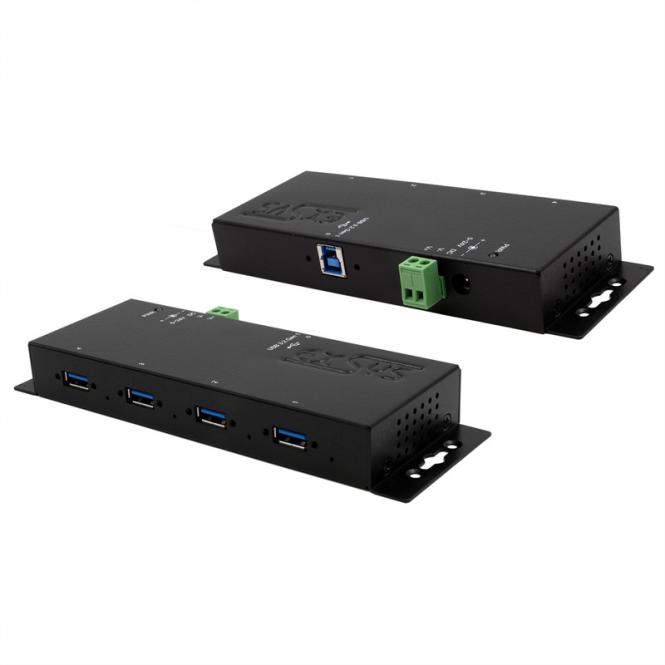 EX-1184HMVS-2 Hub USB 3.2 Gen1métal à 4 ports, protection de surtension 1 