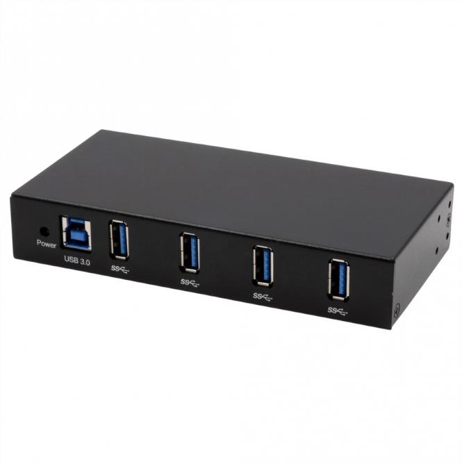 EX-11234HMS HUB 4 ports USB 3.2 Gen 1 Din-Rail Kit et mur VIA VL811+ Chipset 