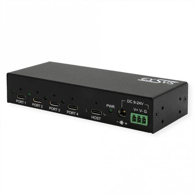 EX-12294HMS Hub métallique USB 3.2 à 4 ports 4x C 