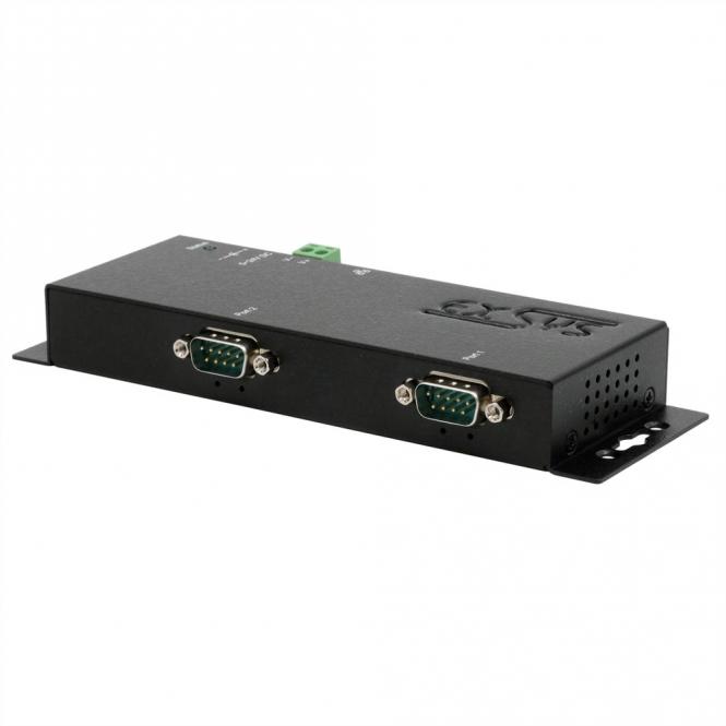 EX-6112-2PoE Ethernet vers série 2 x RS-232 avec connecteur 9 broches 