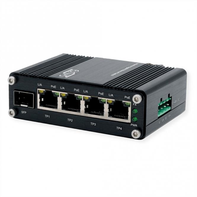 EX-62020PoE Commutateur Ethernet industriel 4 ports PoE 1 port 100/1000Fx SFP 