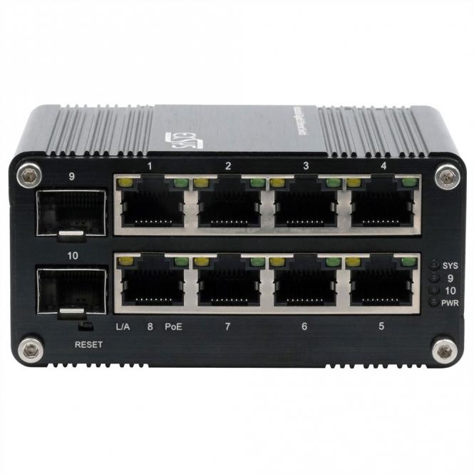 EX-62035MPoE-SFP-8+2 Port Industrial Gigabit SFP PoE+ Mini Switch Web Managed 